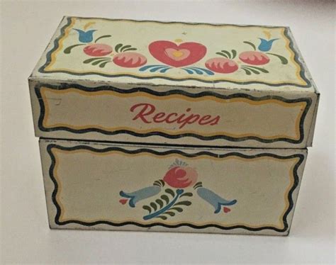 vintage ohio art tin recipe box for sale 